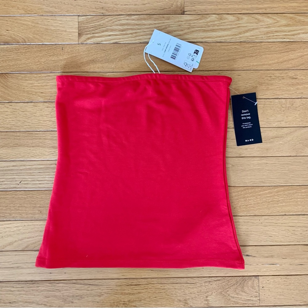 NA-KD Red Tube Top S